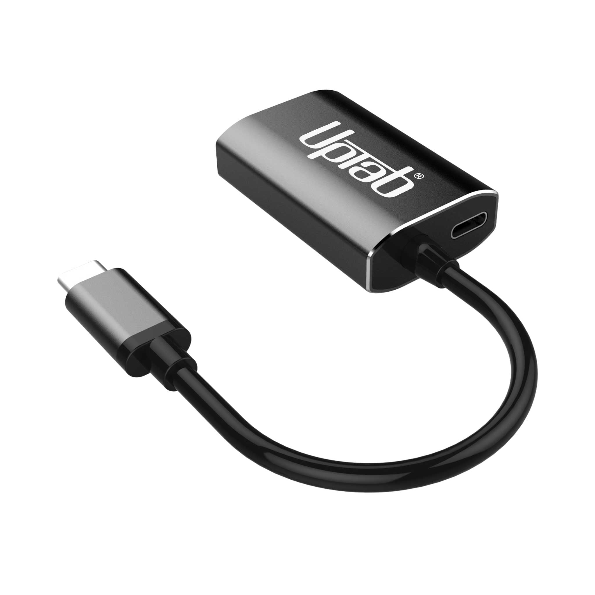 UPTab USB-C (Type C) to Mini DisplayPort Adapter 4K@60Hz - with USB-C Power Delivery Port Graphite