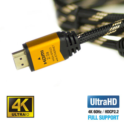 UPTab High Speed 4K HDMI Braided Cable - HDR 4K 120Hz 18Gbps ARC (10FT) - HDMI Port
