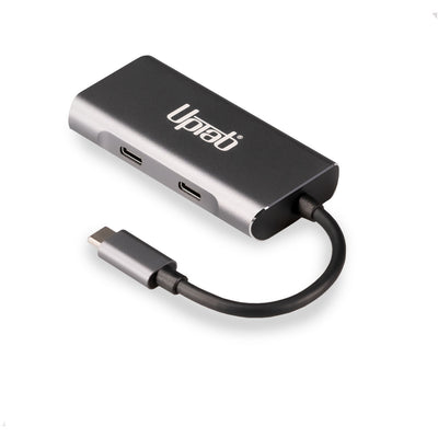 UPTab USB-C (Type C) 3.2 Gen 2 to 2 Port USB-A and 2 Ports USB-C (Type C) 3.2 Gen 2 10Gbps - Speed showing USB-C Ports